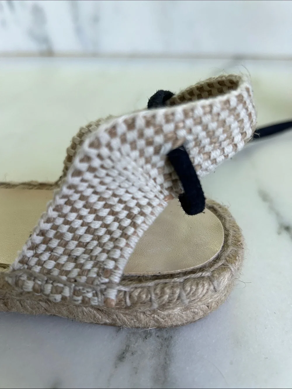 J.Crew Baja Blue Suede Lace-Up Espadrille Sandals | Size 7